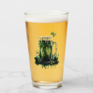 Cheers to St. Patrick's Day! Beer Illustration Glass