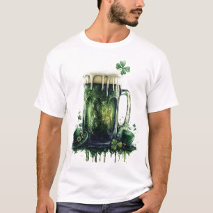 Cheers to St. Patrick's Day! Beer Illustration T-Shirt