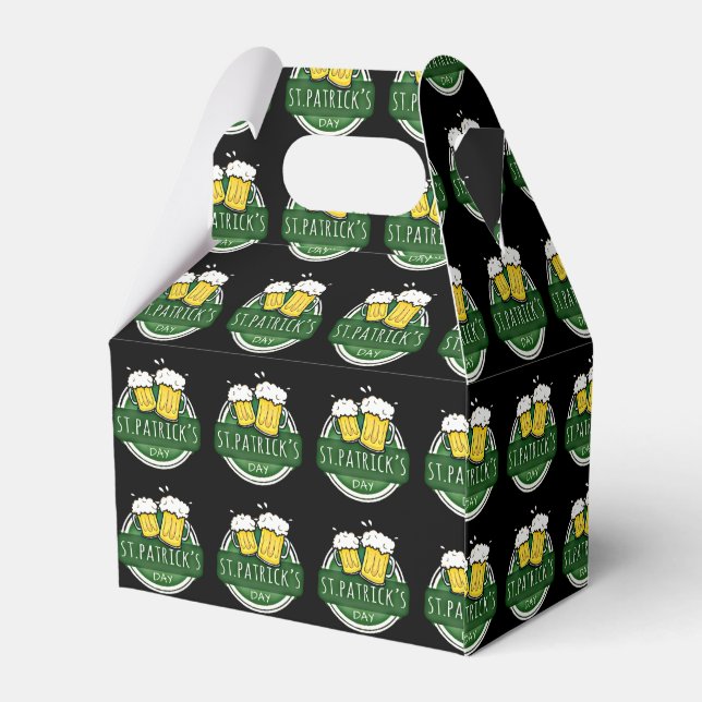 Cheers to St Patrick's Day Beer Mugs Favor Box (Back Side)