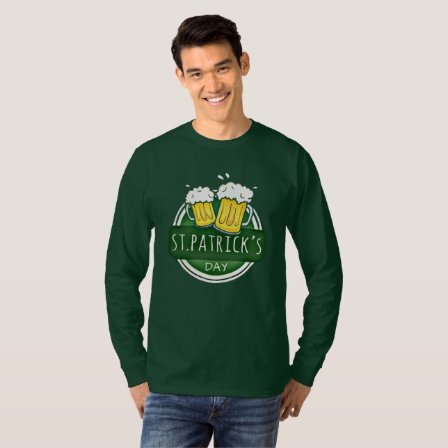Cheers to St Patrick's Day Beers Green T-Shirt (Front Full)