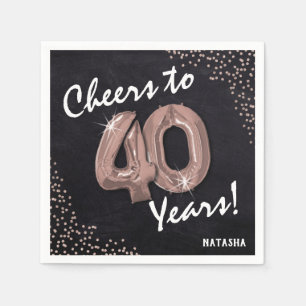 Cheers to the 40 Years! 40th Birthday Napkin