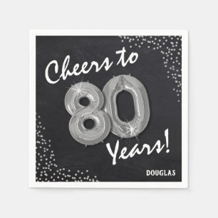 Cheers to the 80 Years! 80th Birthday Napkin