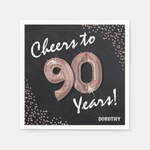 Cheers to the 90 Years! 90th Birthday Napkin