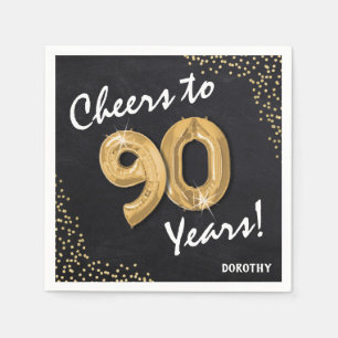 Cheers to the 90 Years! 90th Birthday Napkin