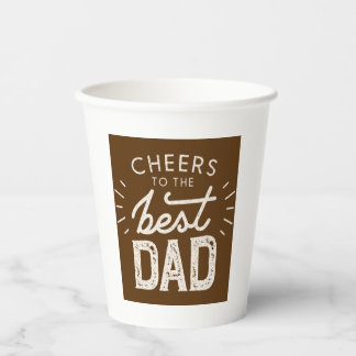 Cheers to the Best Dad – Vintage Father’s Day  Paper Cups