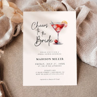 Cheers To The Bride Bridal Shower Minimalist