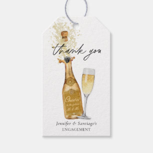 Cheers to the future Mr and Mrs Thank you Favour Gift Tags