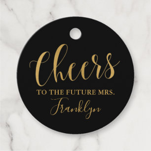 Cheers to the Future Mrs Bridal Shower Champagne Favour Tags