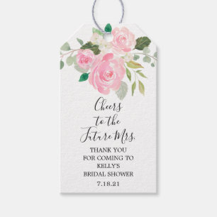 Cheers to the future Mrs bridal shower champagne Gift Tags