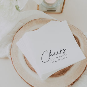 Cheers to the Future Mrs Bridal Shower Napkin