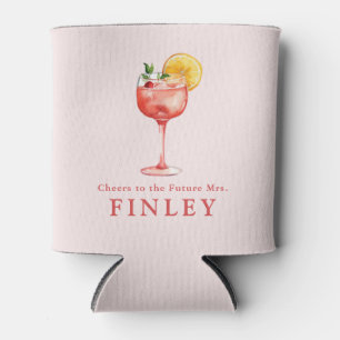 Cheers to the Future Mrs Light Pink Bridal Shower Can Cooler