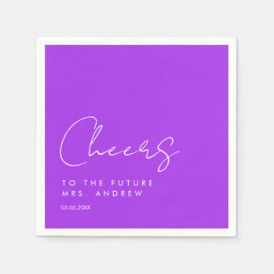 Cheers, to the future Mrs.! Modern, minimalist Napkin
