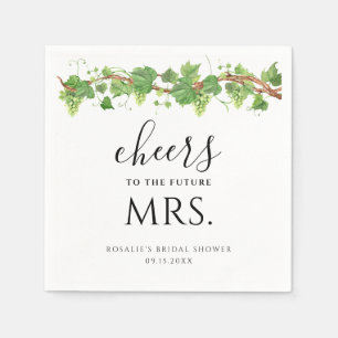 Cheers To The Future Mrs. Winery Bridal Shower Napkin