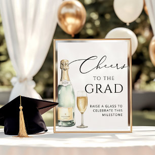 Cheers to the grad Elegant graduation party  Poster