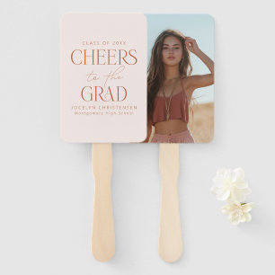 Cheers to the Grad Personalized Photo Graduation Hand Fan