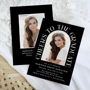 Cheers to the Graduate Arch Photo Graduation Party Invitation