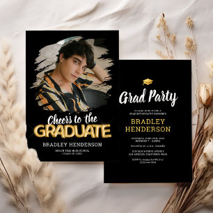 Cheers to the Graduate Photo Graduation Invitation