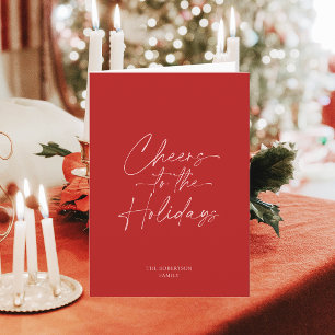 Cheers to the Holidays Christmas Greeting Card