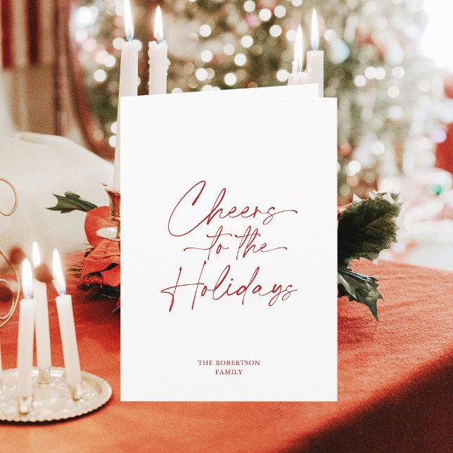 Cheers to the Holidays Christmas Greeting Card (Creator Uploaded)