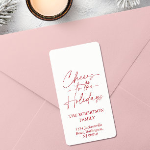 Cheers to the Holidays Festive Label