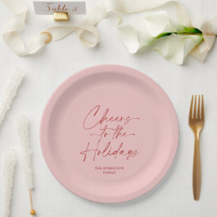 Cheers to the Holidays Festive Paper Plate