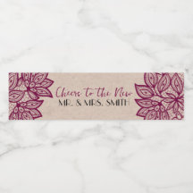 Cheers to the New Mr. & Mrs. Water Bottle Labels