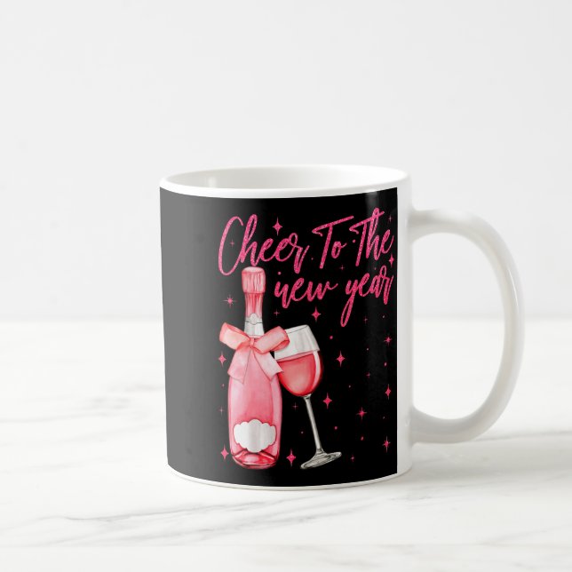 Cheers To The New Year 2026 Champagne New Years Ev Coffee Mug (Right)