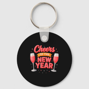 Cheers To The New Year 2026 Champagne New Years Ev Keychain