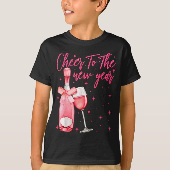 Cheers To The New Year 2026 Champagne New Years Ev T-Shirt (Front)