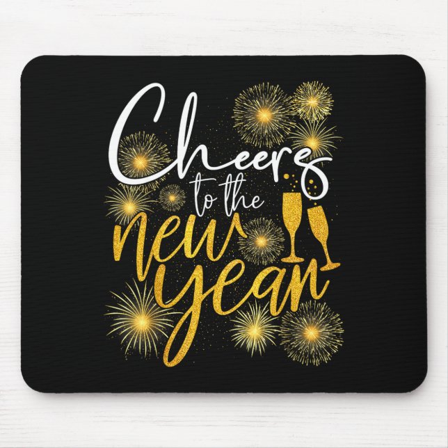 Cheers To The New Year 2026 Firework Happy New Yea Mouse Pad (Front)