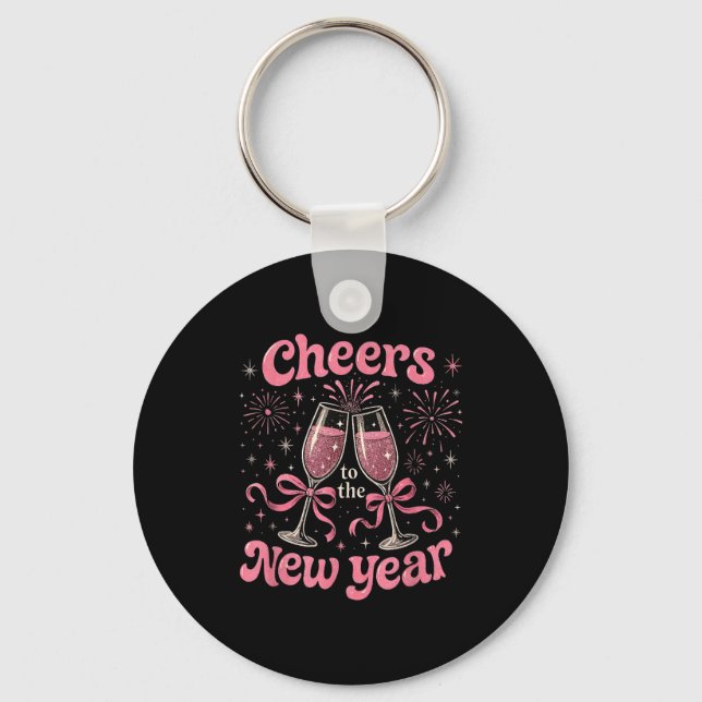 Cheers To The New Year 2026 Nk Celebration Gift  Keychain (Front)