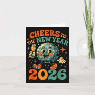 Cheers To The New Year 2026 Retro Disco Gift Card