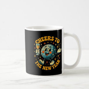Cheers To The New Year 2026 Retro Party Gift  Coffee Mug