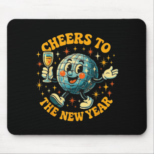 Cheers To The New Year 2026 Retro Party Gift  Mouse Pad