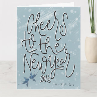 cheers to the new year card