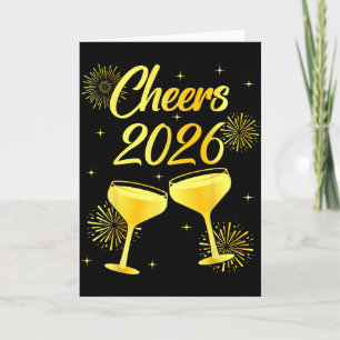 Cheers To The New Year Champagne Happy New Year 20 Card