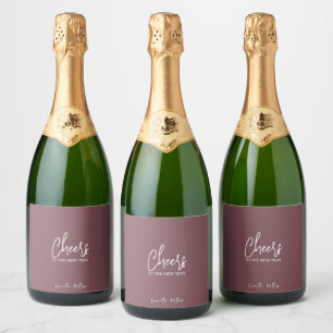 Cheers To The New Year Champagne Label