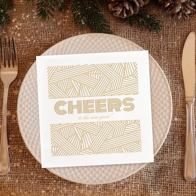 Cheers To The New Year! Foil Napkins (Creator Uploaded)