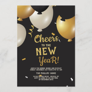 Cheers to the New Year Invitation