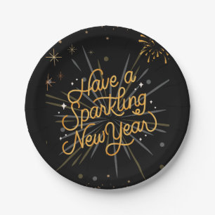 Cheers to the New Year: Let’s Celebrate Together! Paper Plate