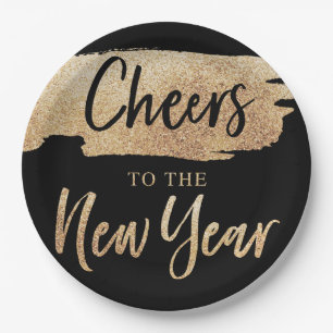 Cheers to the New Year Paper Plates