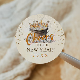 Cheers to the New Year Party Classic Round Sticker