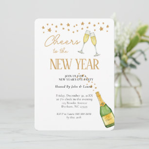 Cheers to the New Year Party Invitation