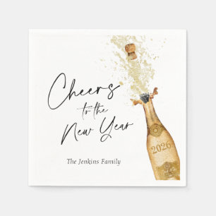 Cheers to the New Year Party Personalized Paper Napkin