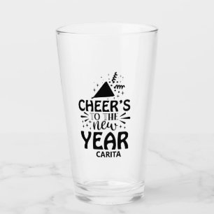 Cheers to the New Year Personalized Glass Cup