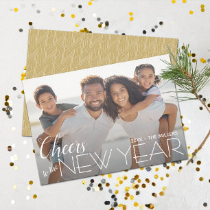 Cheers to the New Year Photo  Holiday Card