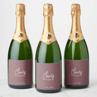 Cheers To The New Year Sparkling Wine Label