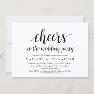 Cheers to the Wedding Rehearsal Dinner Party  Invitation