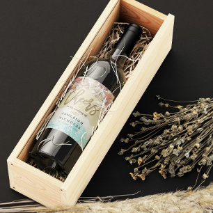 Cheers To The Wedding Summer Sandy Beach Starfish Wine Label