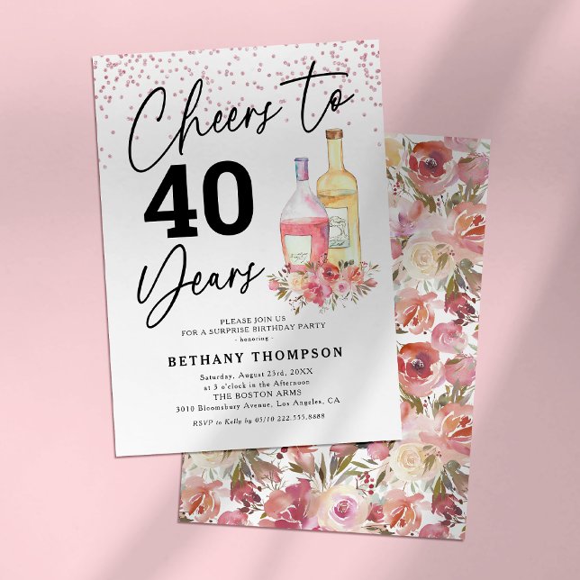 Cheers to the Years Birthday Invitation (Creator Uploaded)